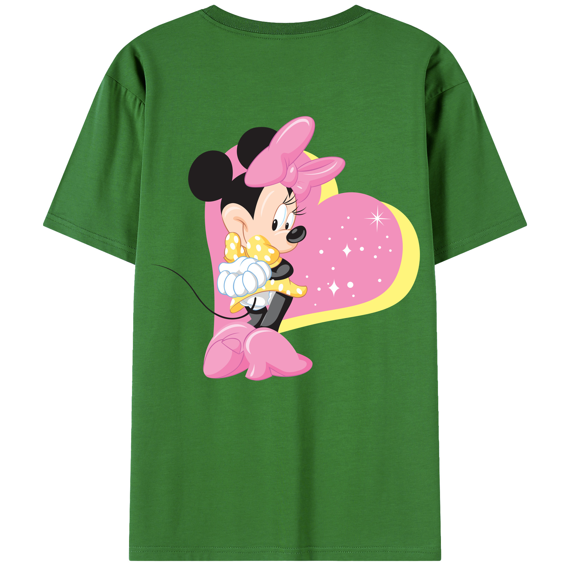（画像用） ミッキーマウス Mickey Mouse レディース半袖Tシャツ(バックプリント)
